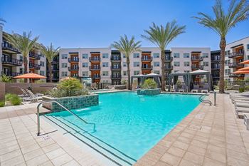 Resort-style pool deck